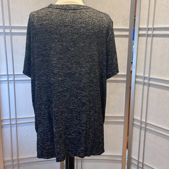 *Calvin Klein Heathered Gray Soft Short Sleeved Top - Picture 3 of 7